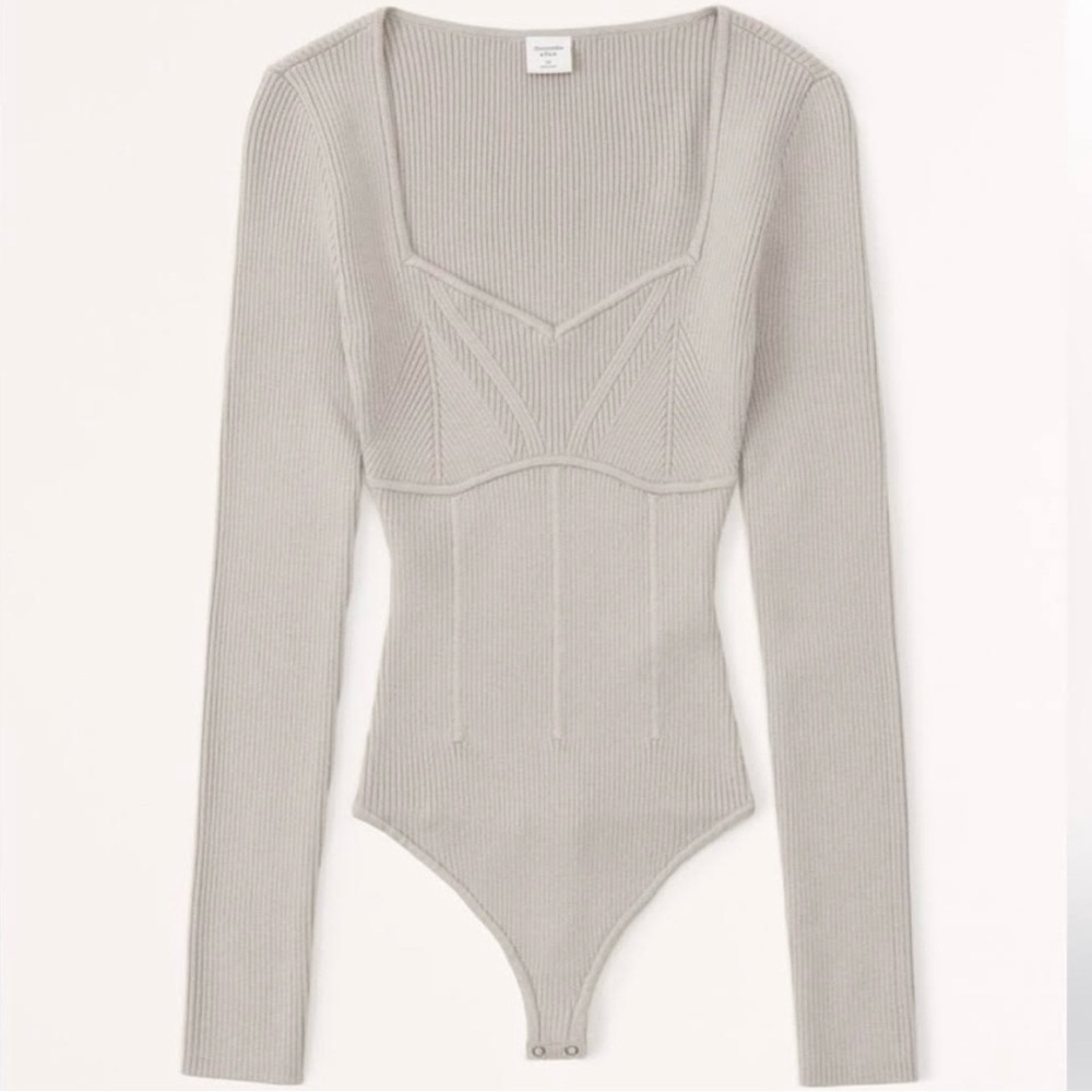 A&F Corset Sweetheart Sweater Bodysuit